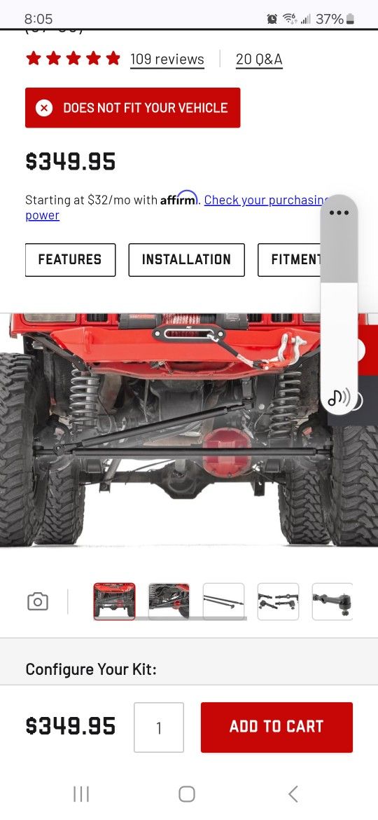 Cherokee Xj Rough Country HD Steering