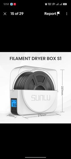 Sunlu S1 FilaDryer 3D Printer Filament Dryer 1.75mm Storage Box