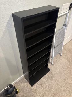 Adjustable CD/DVD shelf, black