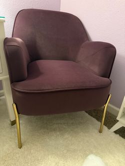 Purple/ Eggplant velvet chair