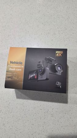 Brand New 4K 3-Channel Dash Cam – Front, Interior & Rear Camera – $60