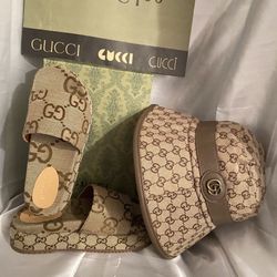 Sandal Gg/ Sandal/  Gg Sandal /price For The Set Hat + Sandal 