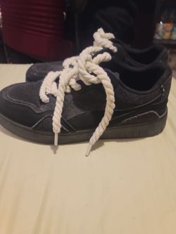 Canvas Black Rope Laced Sneakers size 11