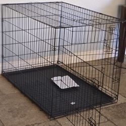 Brand New 42" Xxl Dog Crate Up To 90 Lbs 2 Doors With Tray & Puppy Potty Training Divider $80  Folding Dog Cage Animal Kennel Jaula De Mascota