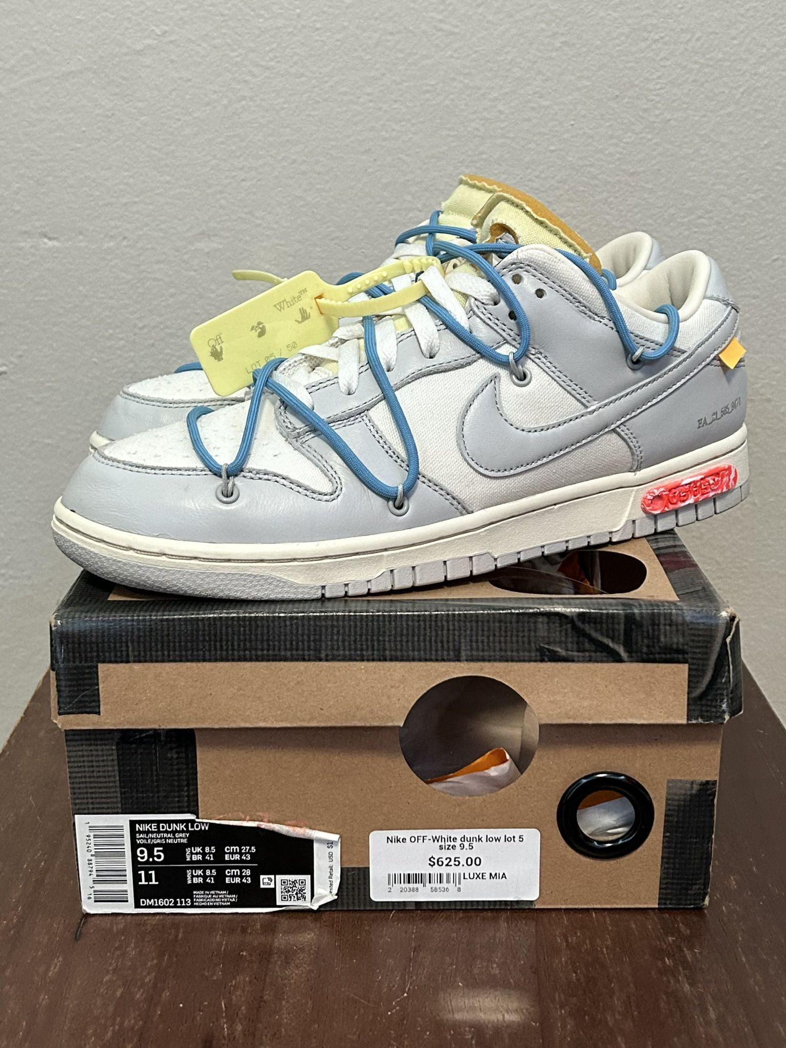 Nike Dunk Off White Lot 5 Size 9.5