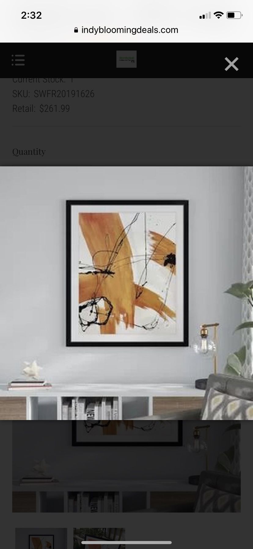 Wrought Studio ‘Adaption’ Painting Print – White/Orange