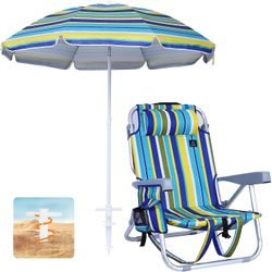 Beach Chair With Umbrella