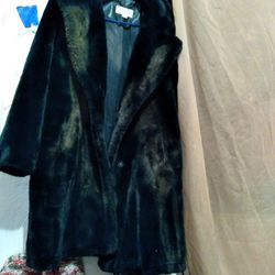 Emerald MICHEAL KORS faux fur heavy trench ...a Steal