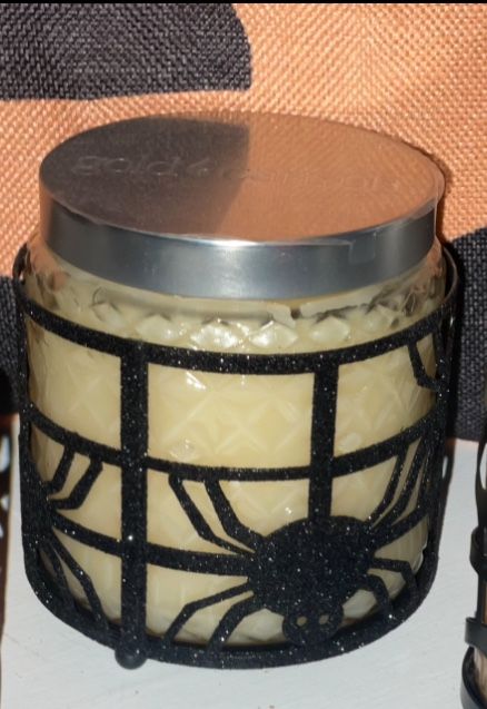 Gold Canyon Glitter Spider Candle Holders