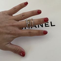 14k White Gold Stacking Rings Size 10 