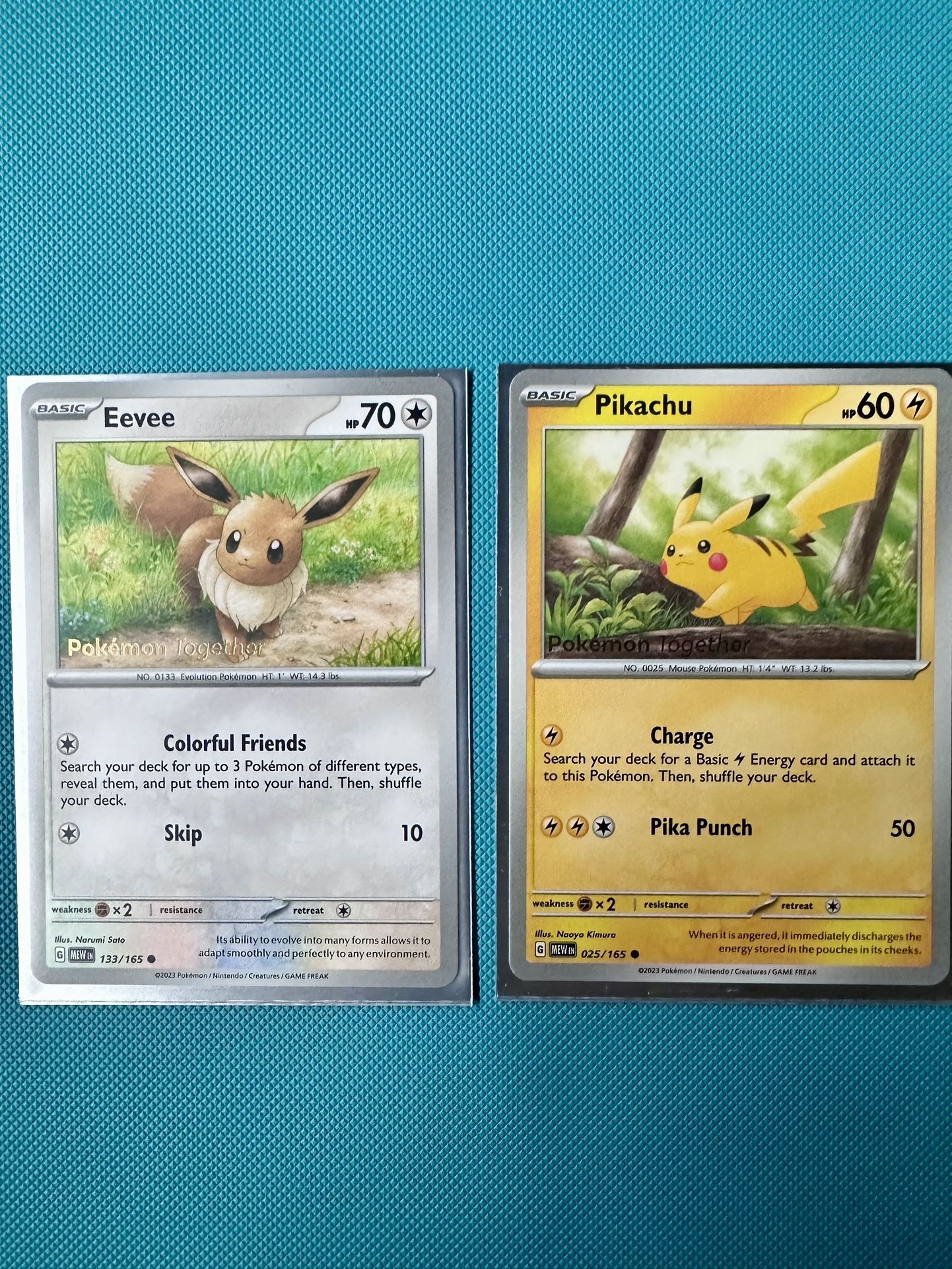 151 Pokémon Together Eevee And Pikachu