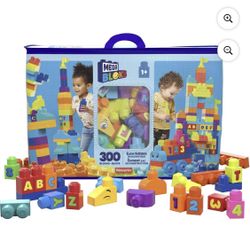 MEGA BLOKS Toy Blocks Even Bigger Building Bag with Storage (300 Pieces) for Toddler