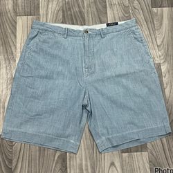 SIZE 35 POLO RALPH LAUREN CLASSIC FIT 9” CHAMBRAY SHORTS