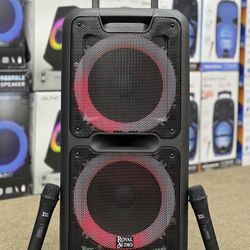 Rechargeable 2x10” Speaker w/ 2 Wireless 