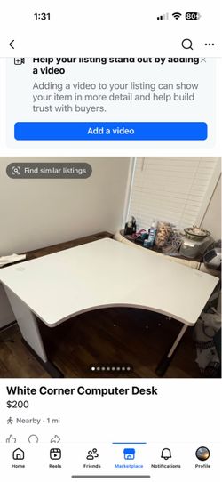 White Corner Computer Desk
