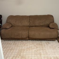 Tan Recliner Sofa 