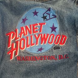 VINTAGE PLANET HOLLYWOOD JEAN JACKET PRE-OWNED/SIZE XL/