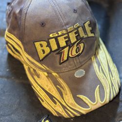 Greg Biffle hat and pen didn’t I don’t know