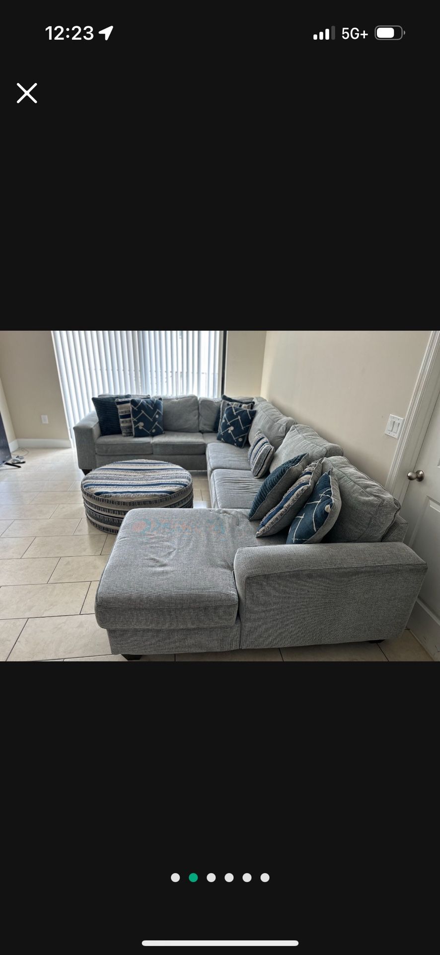 Sectional Sofa with Ottoman