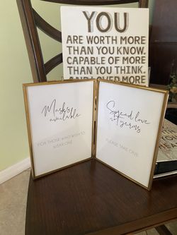 5x7 double gold frame