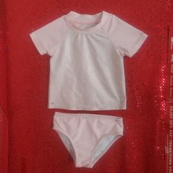 2T Toddler Pink Swimwear Set. Pre-owned Great.