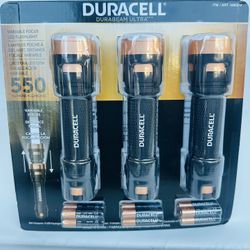 Duracell Durabeam Ultra LED Flashlight, 550 Lumens, 3 ct