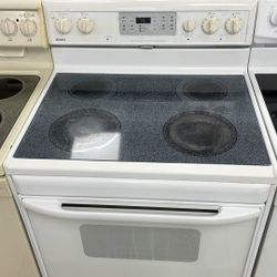 White Glass top Stove-Oven-electric Range⚡️Cocina- Estufa Eléctrica Blanca