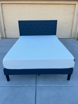Beautiful queen size bed frame and memory foam mattress!!