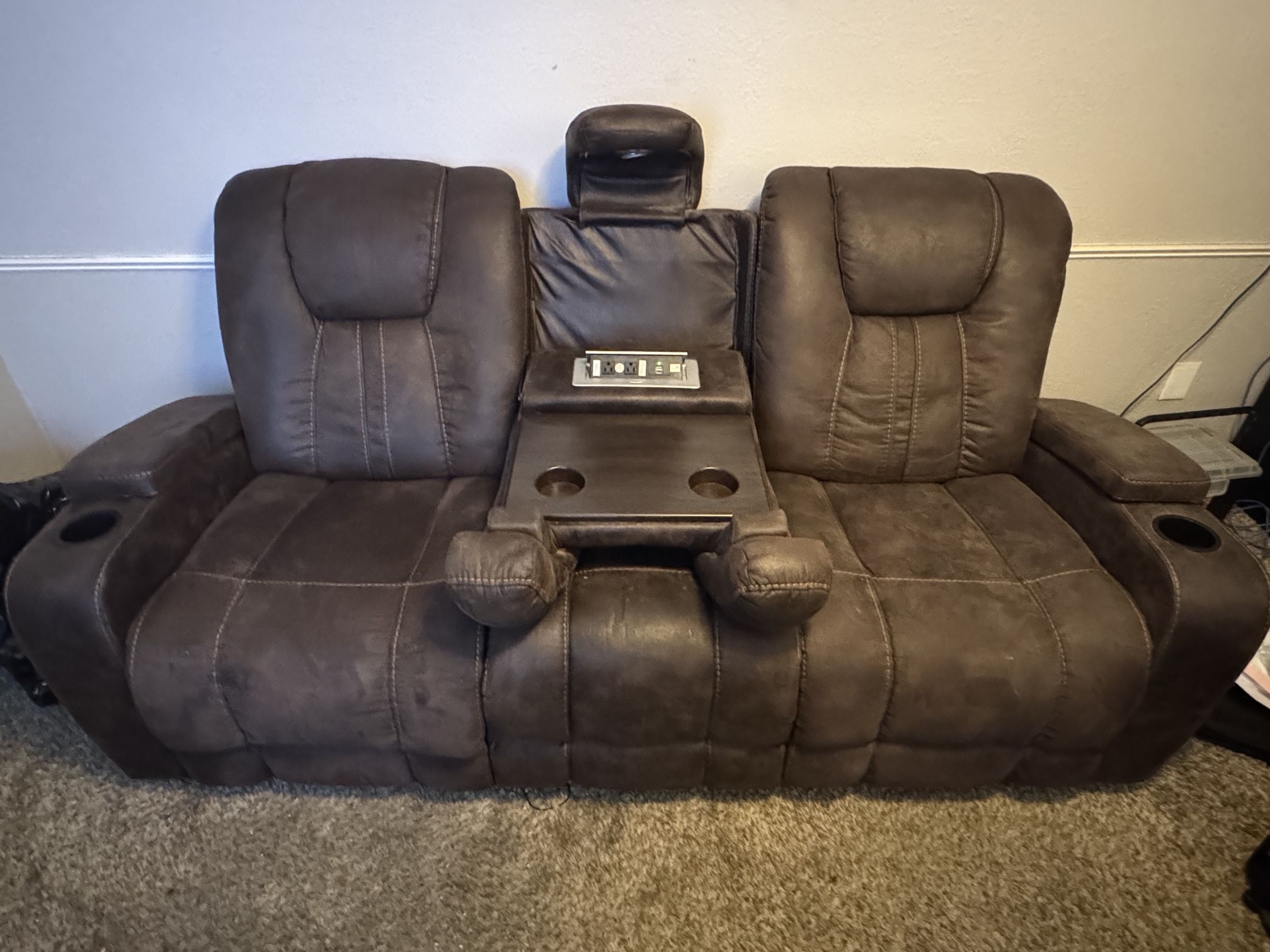 Electric Sofa W/ Recliners