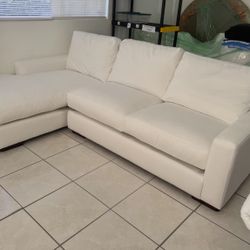 White Sofa chaise Sectional With Love Seat NEW Bought 5/18