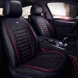  Universal Leather Car Seat Covers 5 Seat Full Set Automotive Seat Protector Replacement Compatible with Most Honda Toyota Chevy Ford Nissan Vehicles,