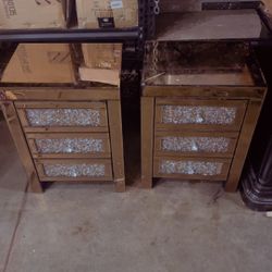 Mirrored Nightstands 