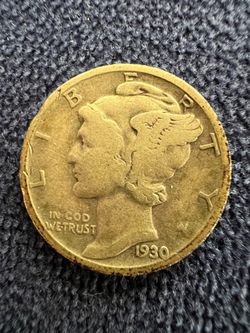 Mercury dime 90% silver 1930 S