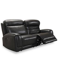 Winterton 82" 2-Pc. Leather Power Reclining Sofa With 2 Power Recliners, Power Headrests, Lumbar & USB Power Outlet