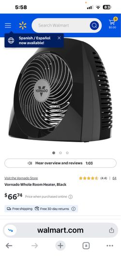 Vornado Whole Room Heater Black