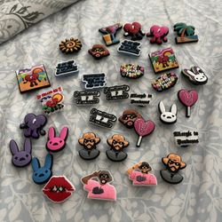 Bad Bunny And Karol g Crocs charms 