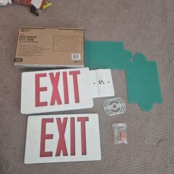 Commercial electric exit signs and sure-lites emergency light.