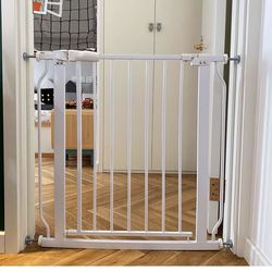 Baby Gate for Stairs Doorways, Safety Pet Gate with Auto-Close/Hold-Open Features, Fits Openings 29.1” to 33.8”, 30” Tall, Easy Pressure Mounted Walk 