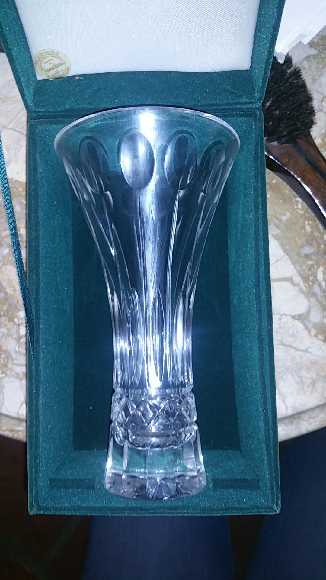 Waterford neiman marcus crystal flared vase