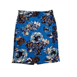 NYCC New York Clothing Co blue floral pencil skirt, L. EUC.