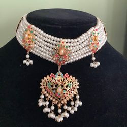 Brand New Gold Plated Choker Set With Tika and Juhmer
