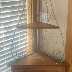 Entryway corner table/shelf