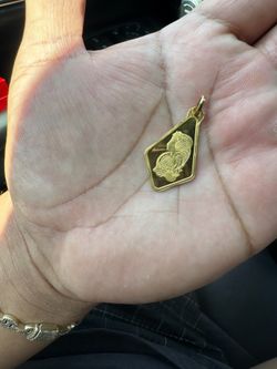 24k gold pamp Suisse 2.5 gram pendant bar with 18k gold bail