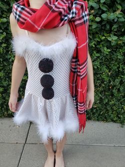 Girls "snowman" dance costume