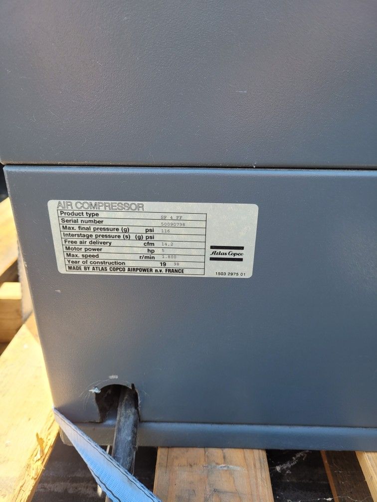 Atlas Copco 5hp Screw Air Compressor Business equipment