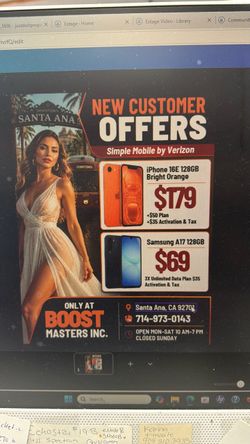 iPhone 16e  renewed & New Samsung A17.   128GB