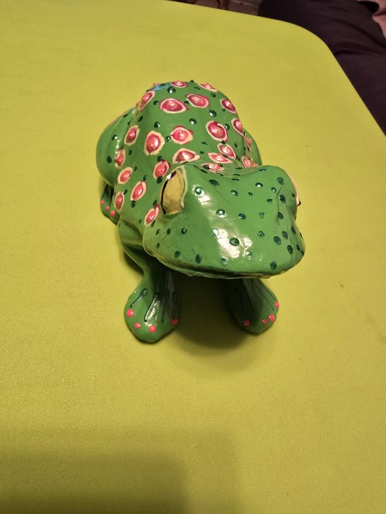 Cast Iron Door Stop Frog Heavy Painted π¨