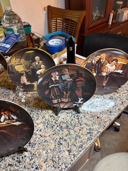 Norman Rockwell light campaign series plate one through six. $90