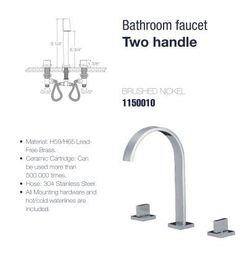 New Bathroom Faucet Chrome Finish 1150010