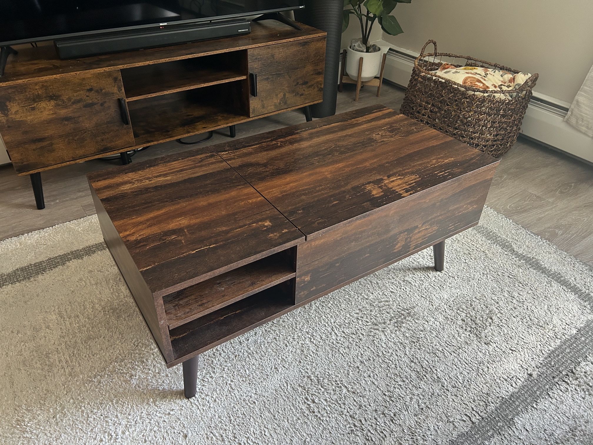 Lift-Top Coffee Table with Storage